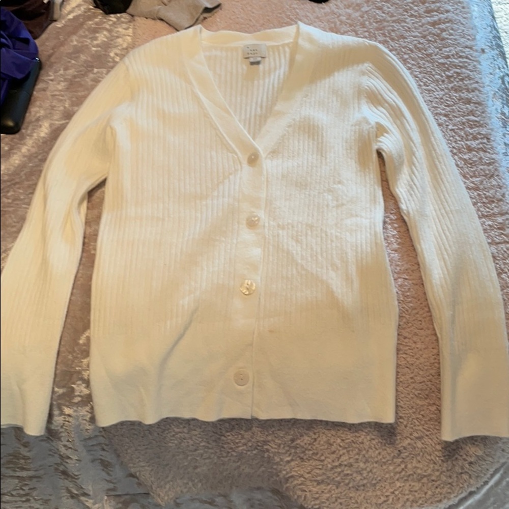 White cardigan